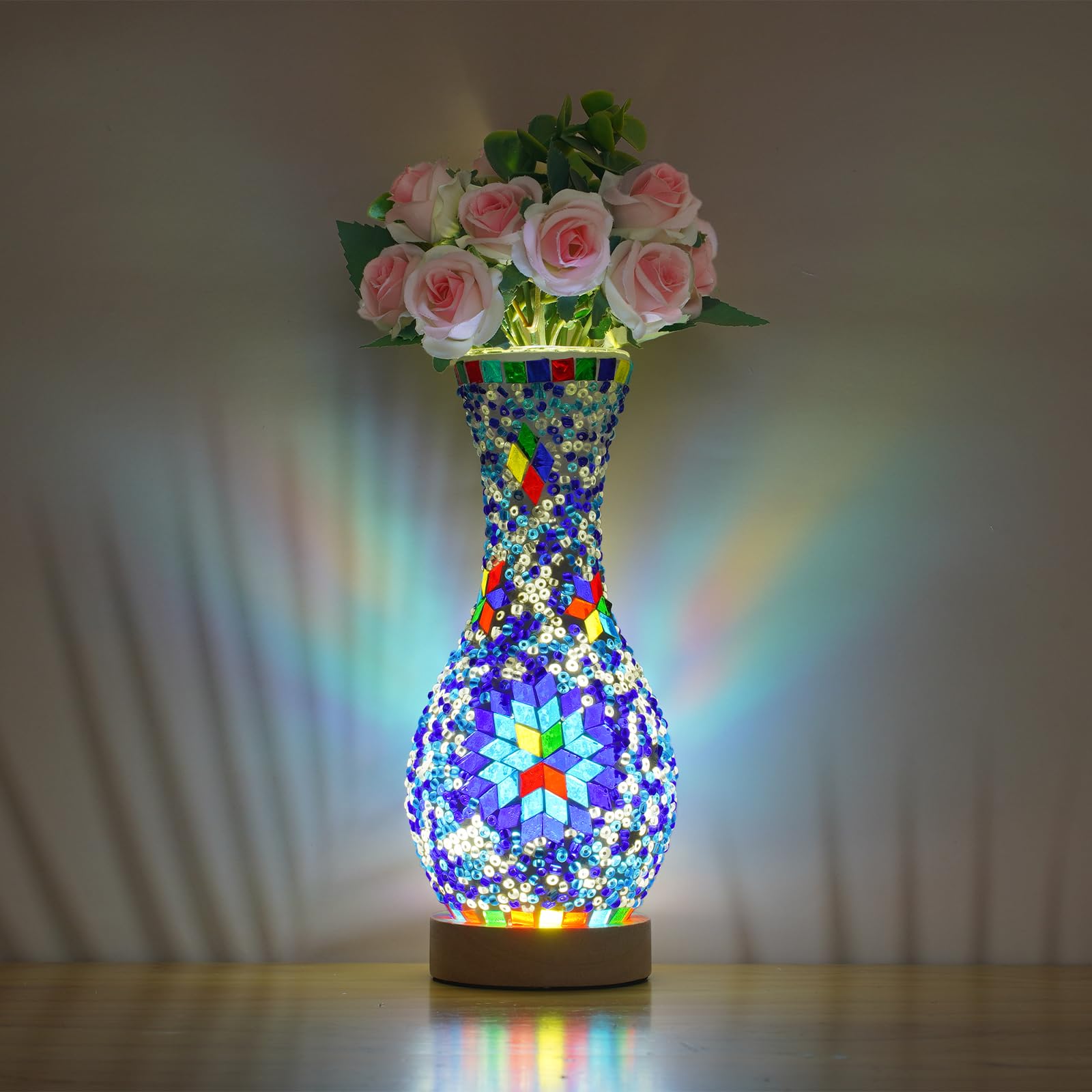 Amazon.co.jp : JAITAIK トルコ モロッコ テーブルランプ モザイク花瓶